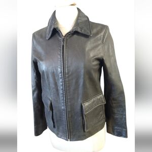 J Crew Outerwear Vintage Leather Moto Jacket Y2K 90s Women's Small